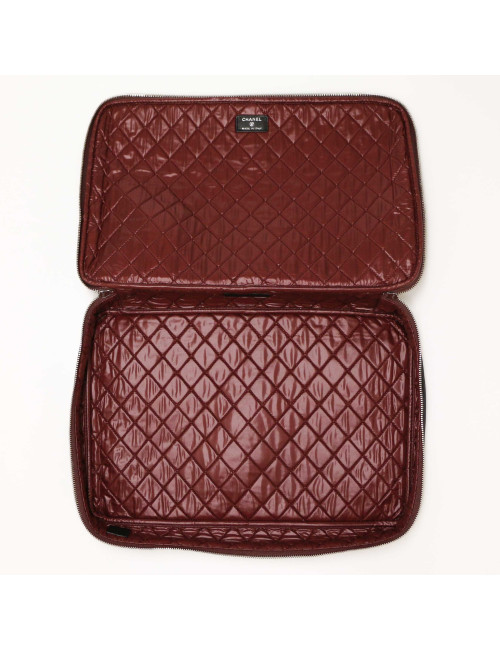 Pochette CHANEL toile matelassée noire