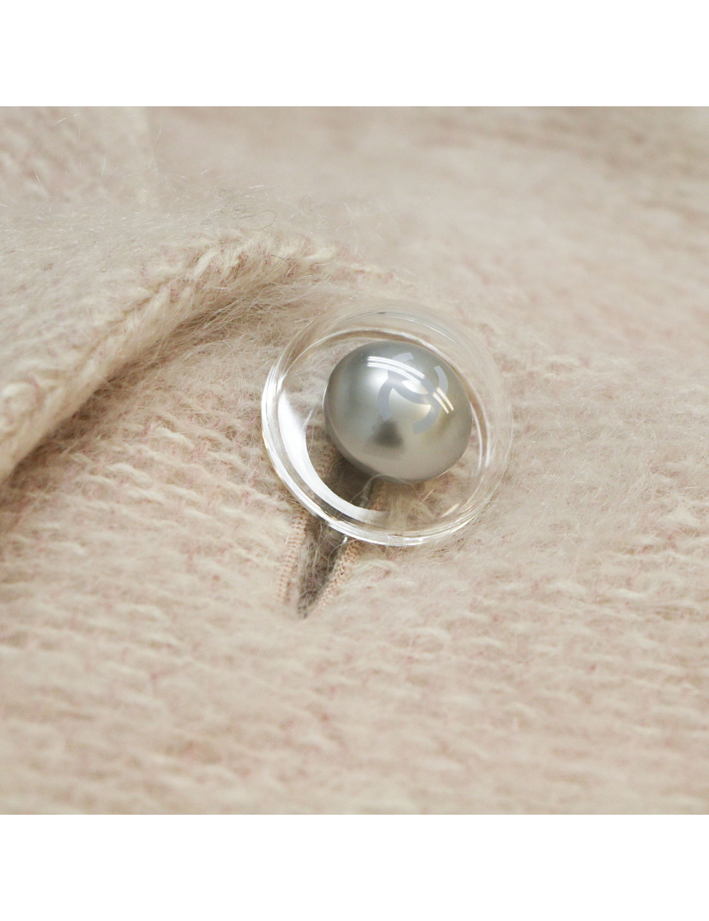 CHANEL light pink mohair coat size 38FR