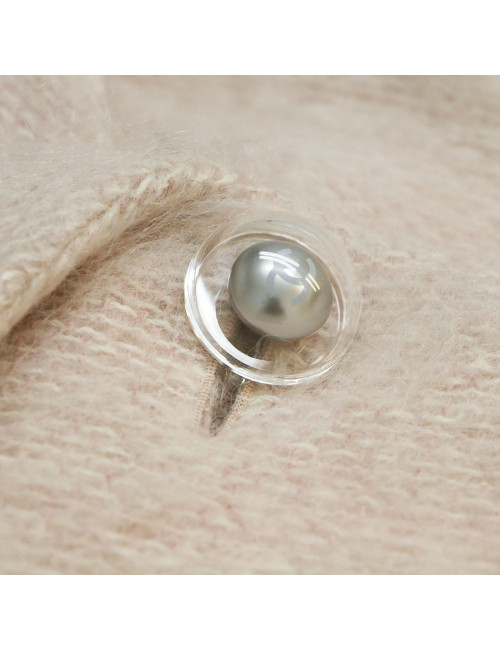 CHANEL light pink mohair coat size 38FR