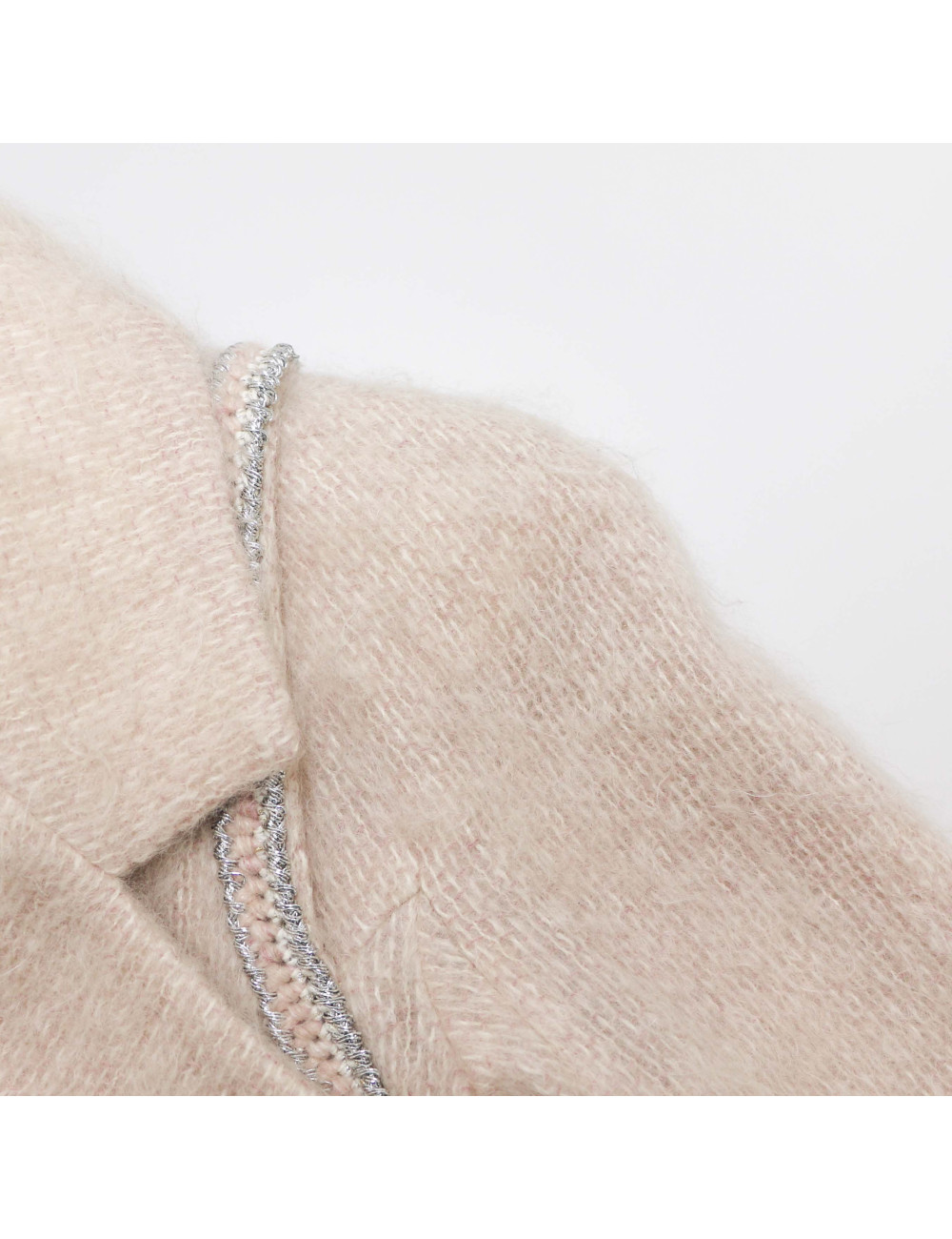 CHANEL light pink mohair coat size 38FR