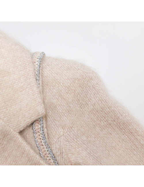 CHANEL light pink mohair coat size 38FR