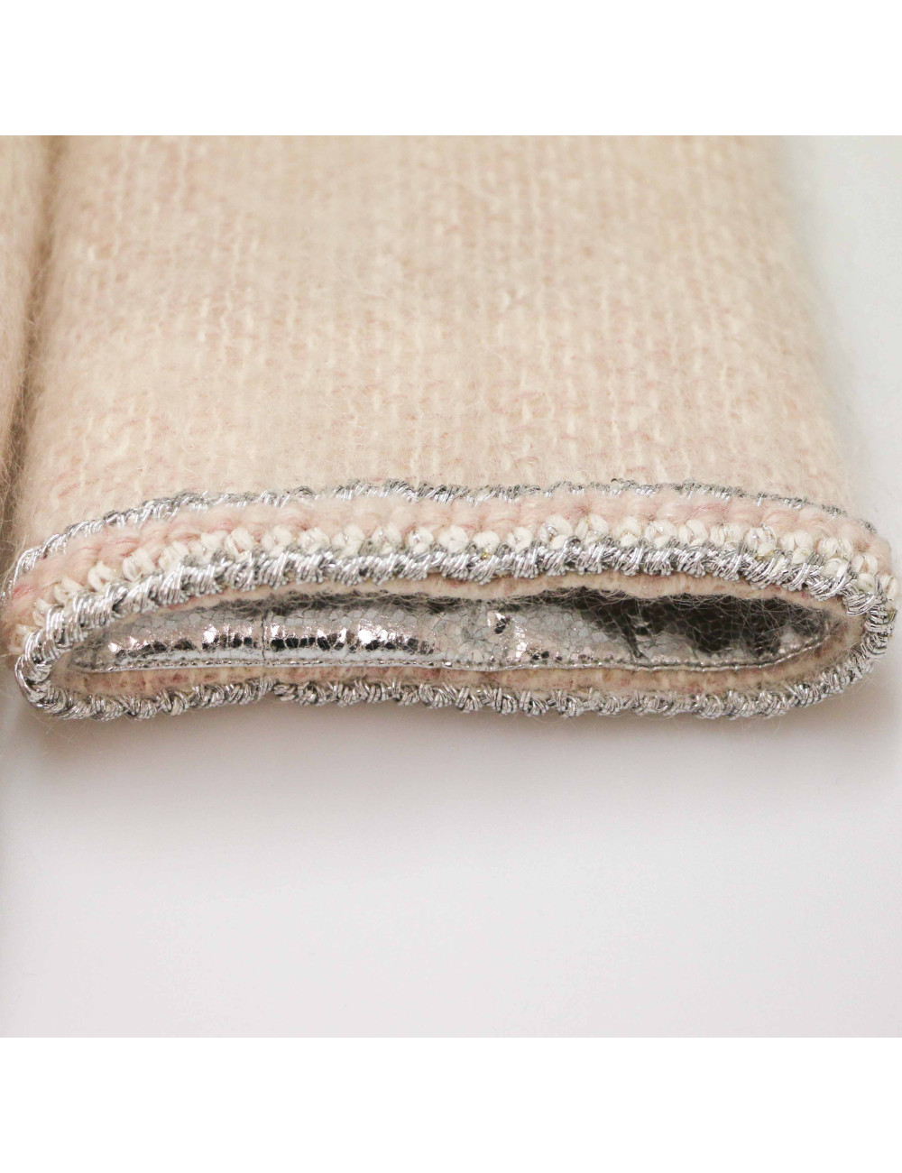 CHANEL light pink mohair coat size 38FR