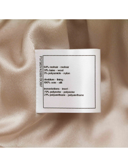 CHANEL light pink mohair coat size 38FR