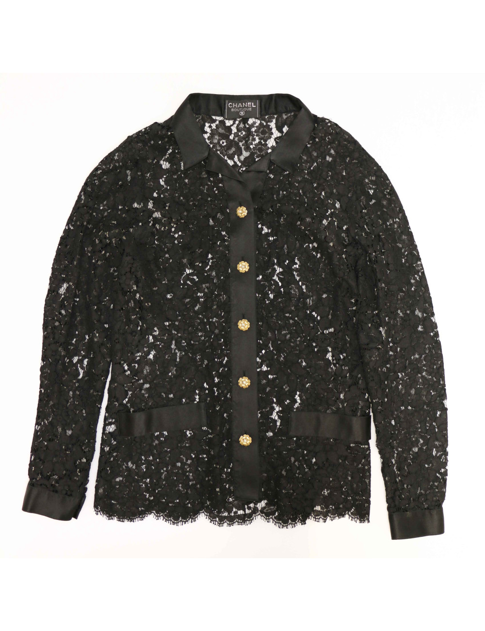 Ensemble robe chemise coktail CHANEL dentelle