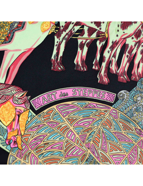 Carré HERMES Art de Steppes soie