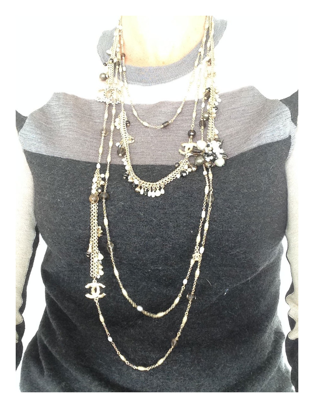 Sautoir quadruple rangs CHANEL
