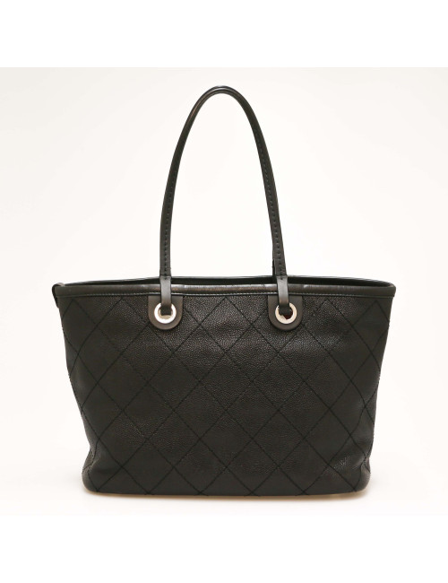 CHANEL Black Grained Tote