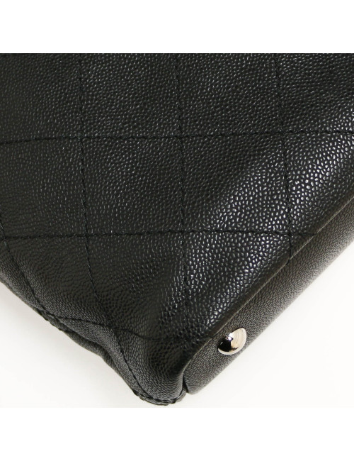 Cabas CHANEL grainé matelassé noir