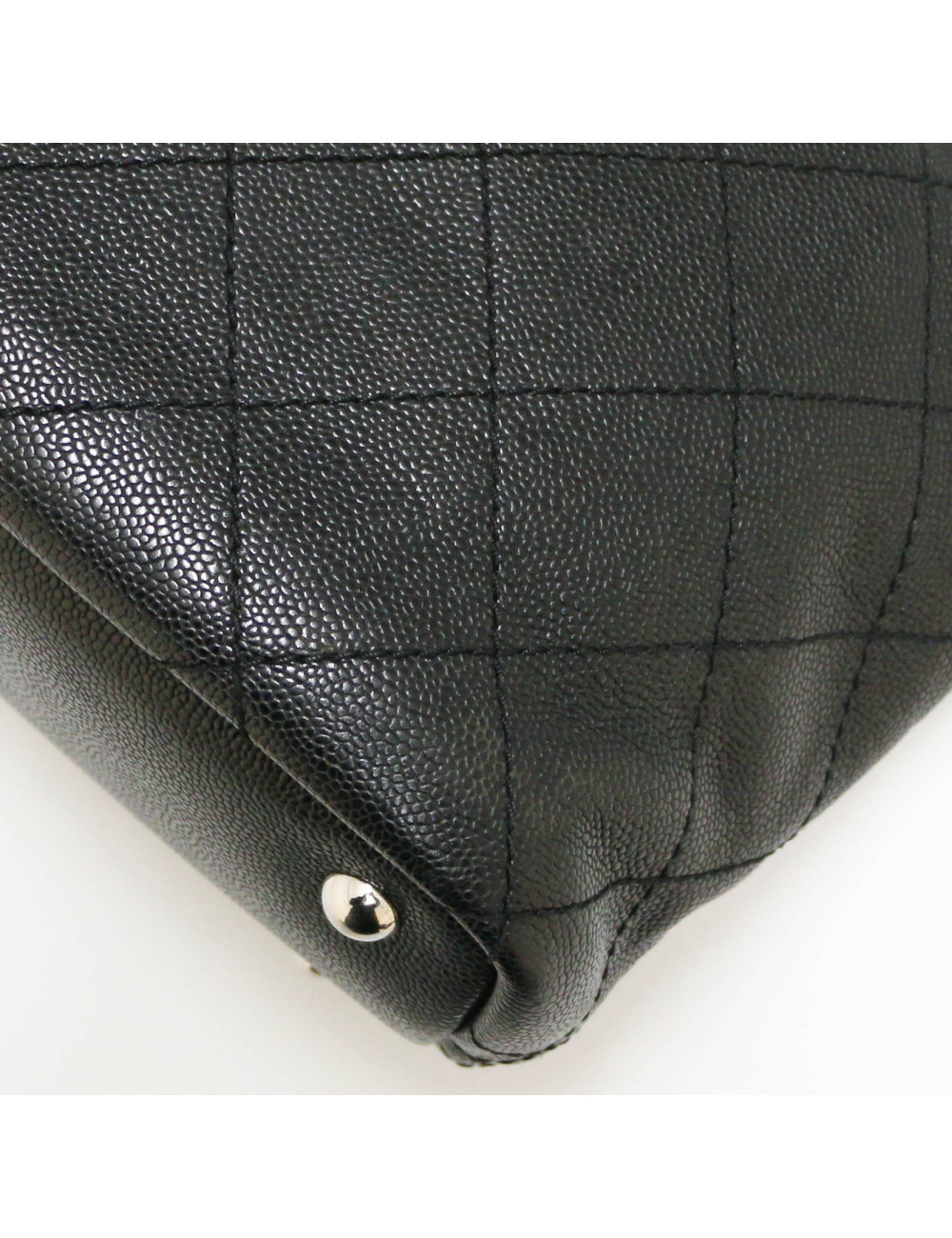 Cabas CHANEL grainé matelassé noir