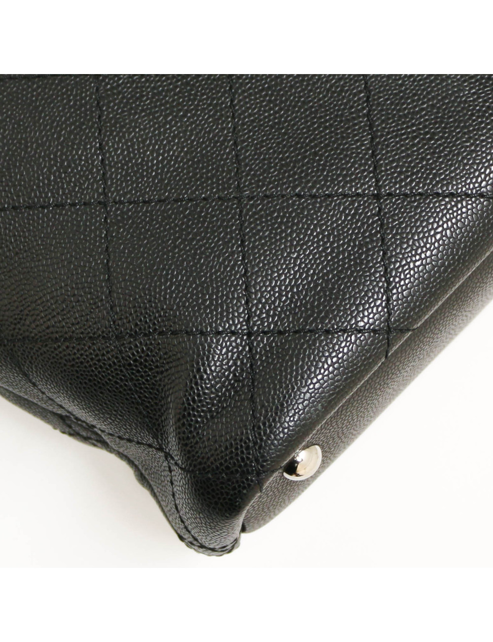 Cabas CHANEL grainé matelassé noir