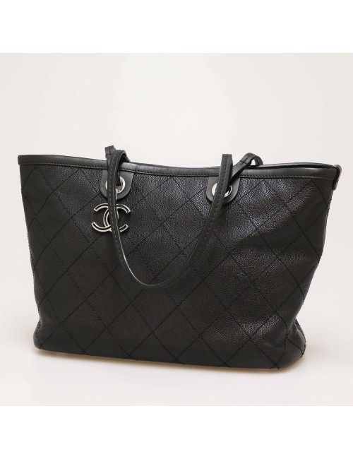 CHANEL Black Grained Tote