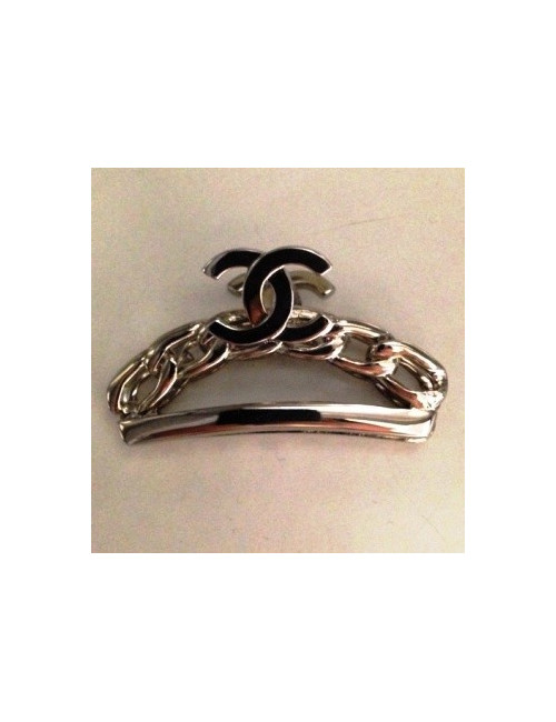 pince à cheveux CHANEL argentée