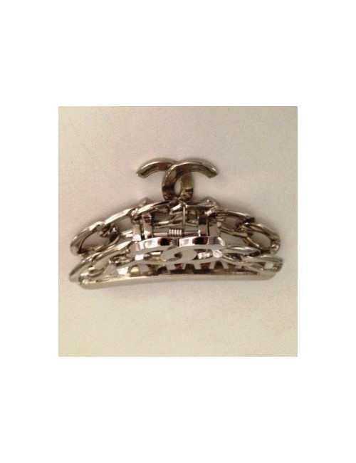 pince à cheveux CHANEL argentée