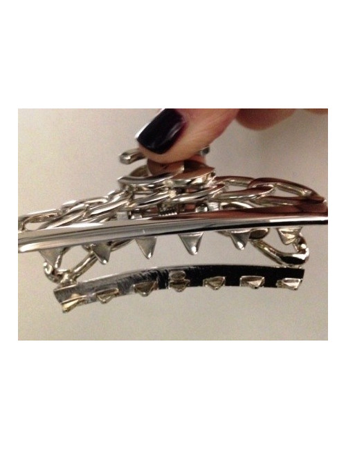 pince à cheveux CHANEL argentée