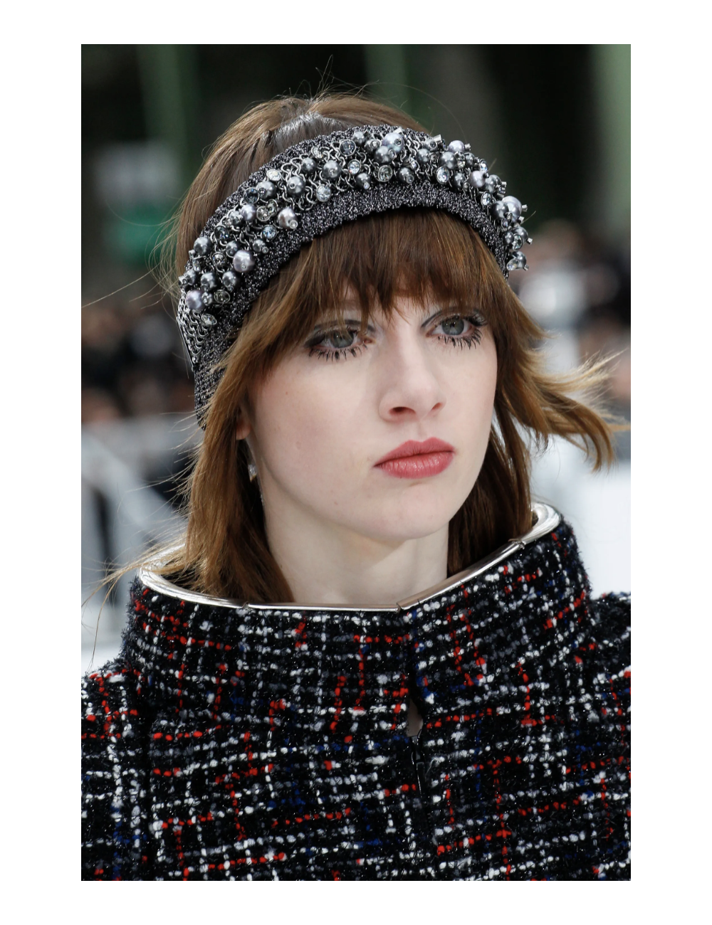 Veste en tweed CHANEL t40 noir, rouge, blanc bleu