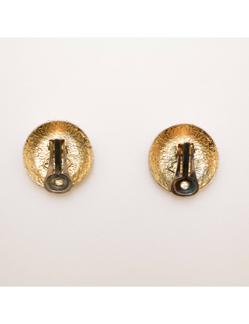 Clips vintage CC CHANEL rond
