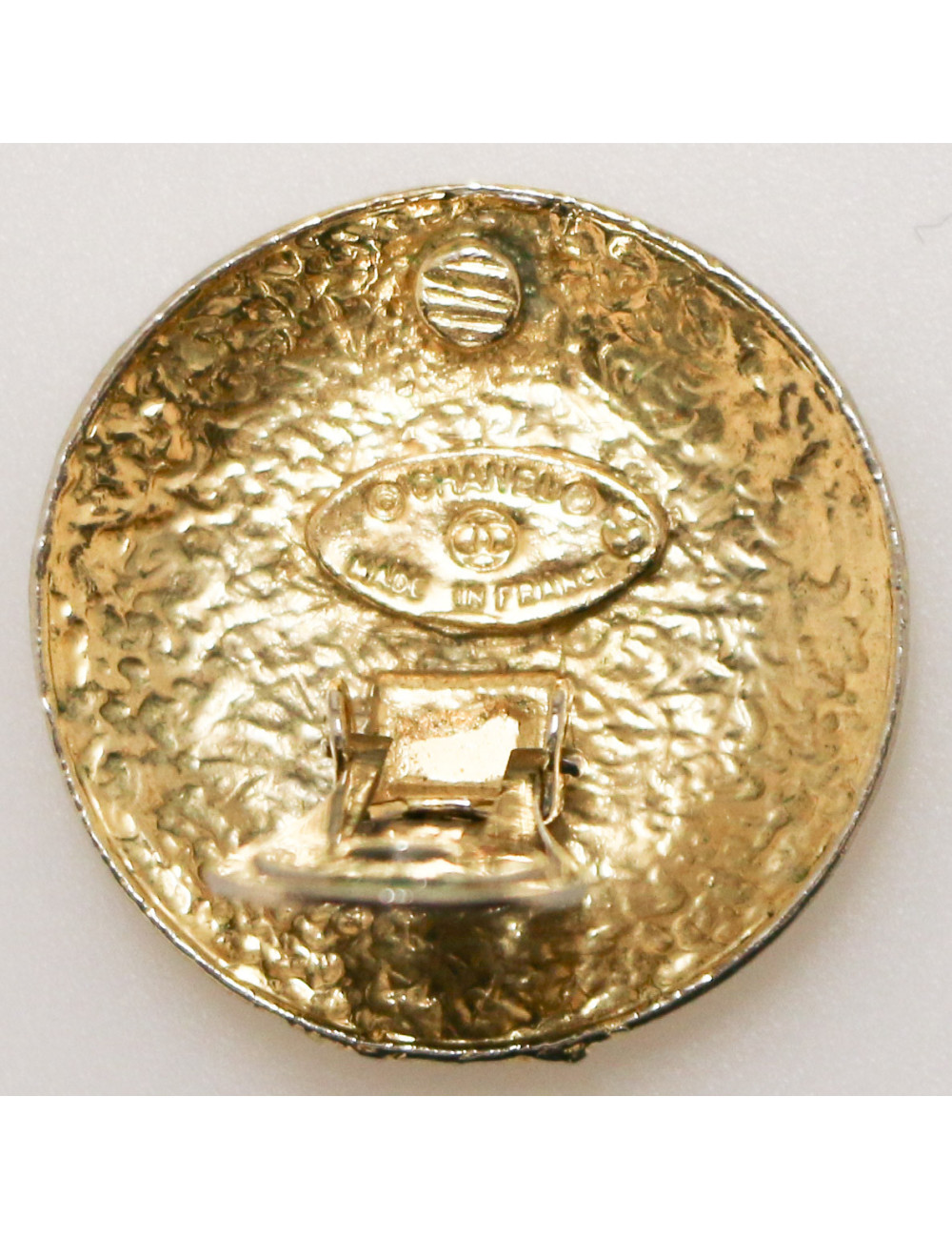 Clips vintage CC CHANEL rond