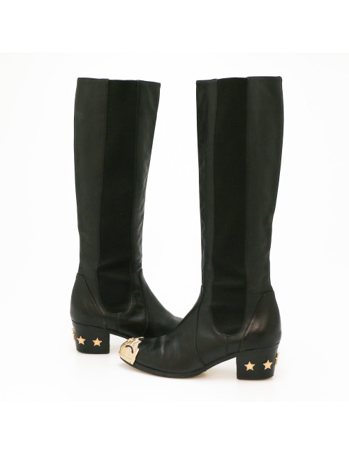 CHANEL Paris-Dallas black boots, size 38