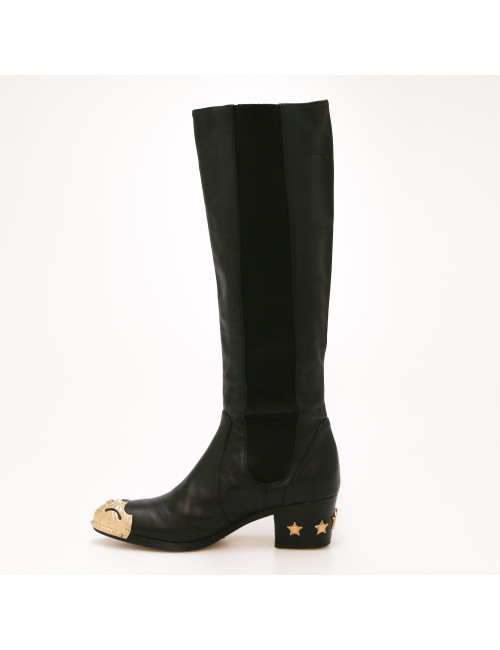CHANEL Paris-Dallas black boots, size 38