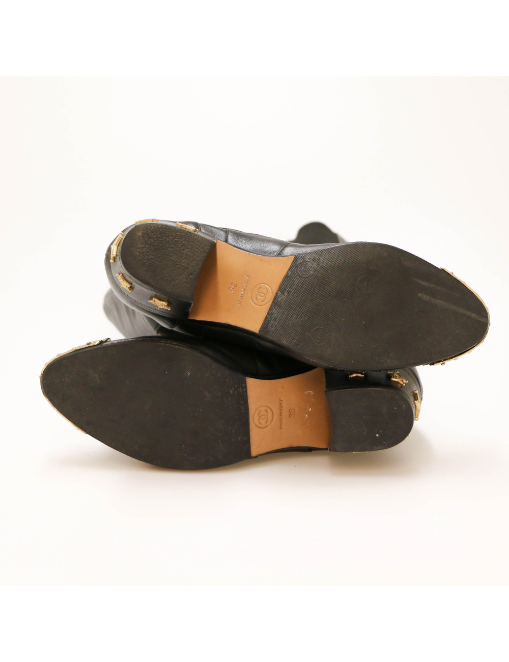 CHANEL Paris-Dallas black boots, size 38