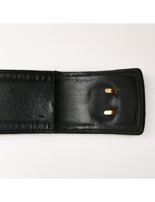 CHRISTIAN LACROIX black calfskin suede belt
