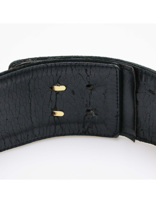 CHRISTIAN LACROIX black calfskin suede belt