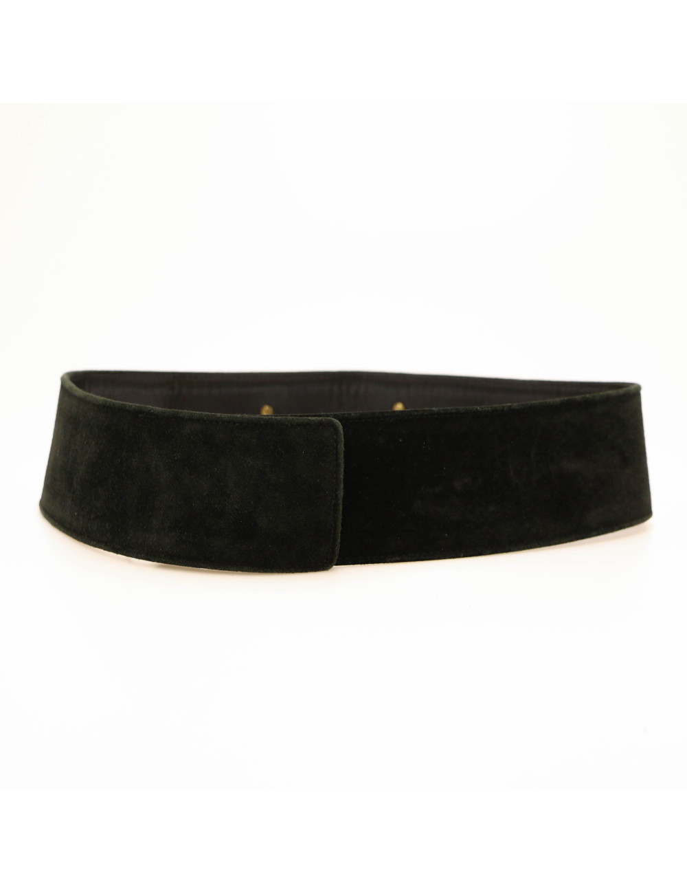 CHRISTIAN LACROIX black calfskin suede belt