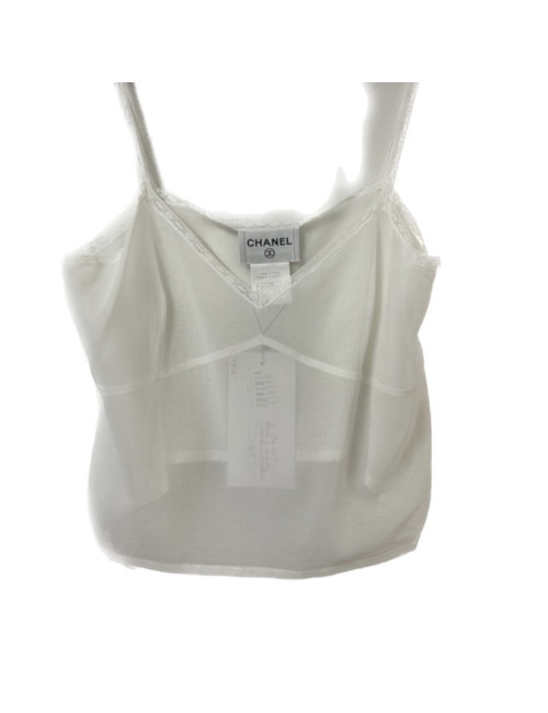 Blouse CHANEL coton blanc