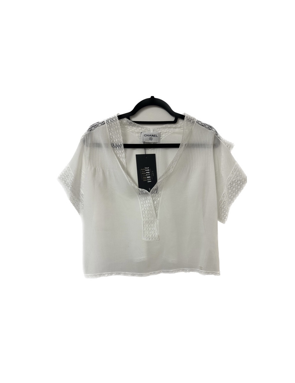 Blouse CHANEL coton blanc
