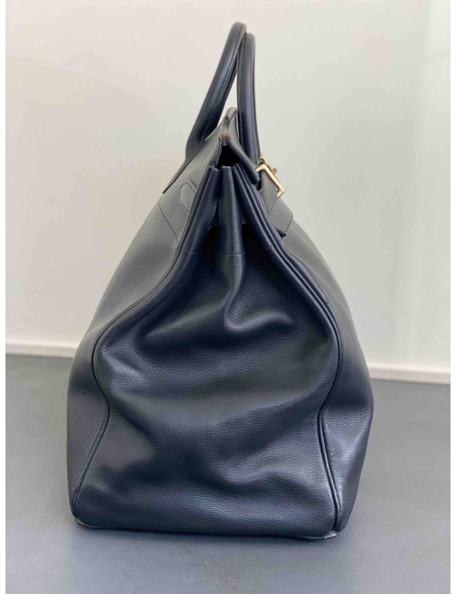 Haut à courroies HERMES cuir grainé marron