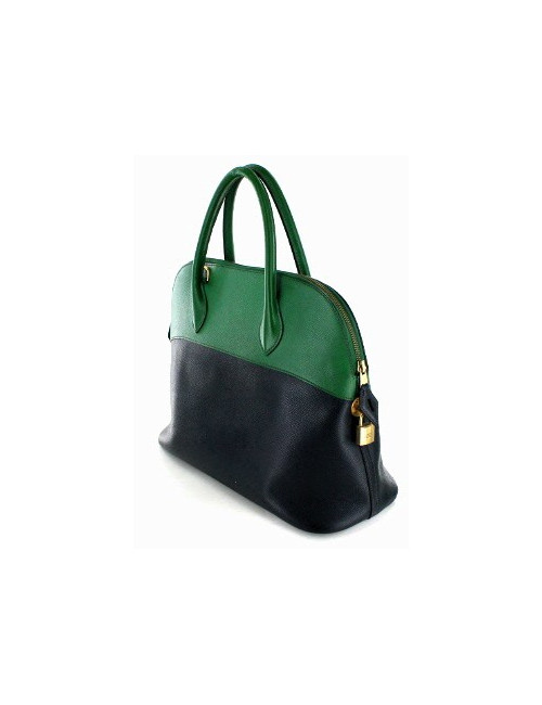 Bolide HERMES bicolore bleu & vert GM