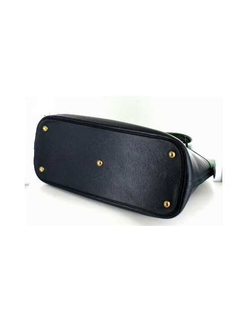 Bolide HERMES bicolore bleu & vert GM