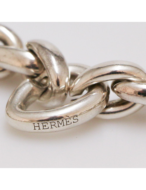 Collier réglable HERMES argent massif 925
