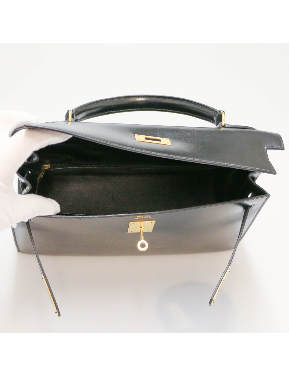 Sac HERMES Kelly 32 box vintage