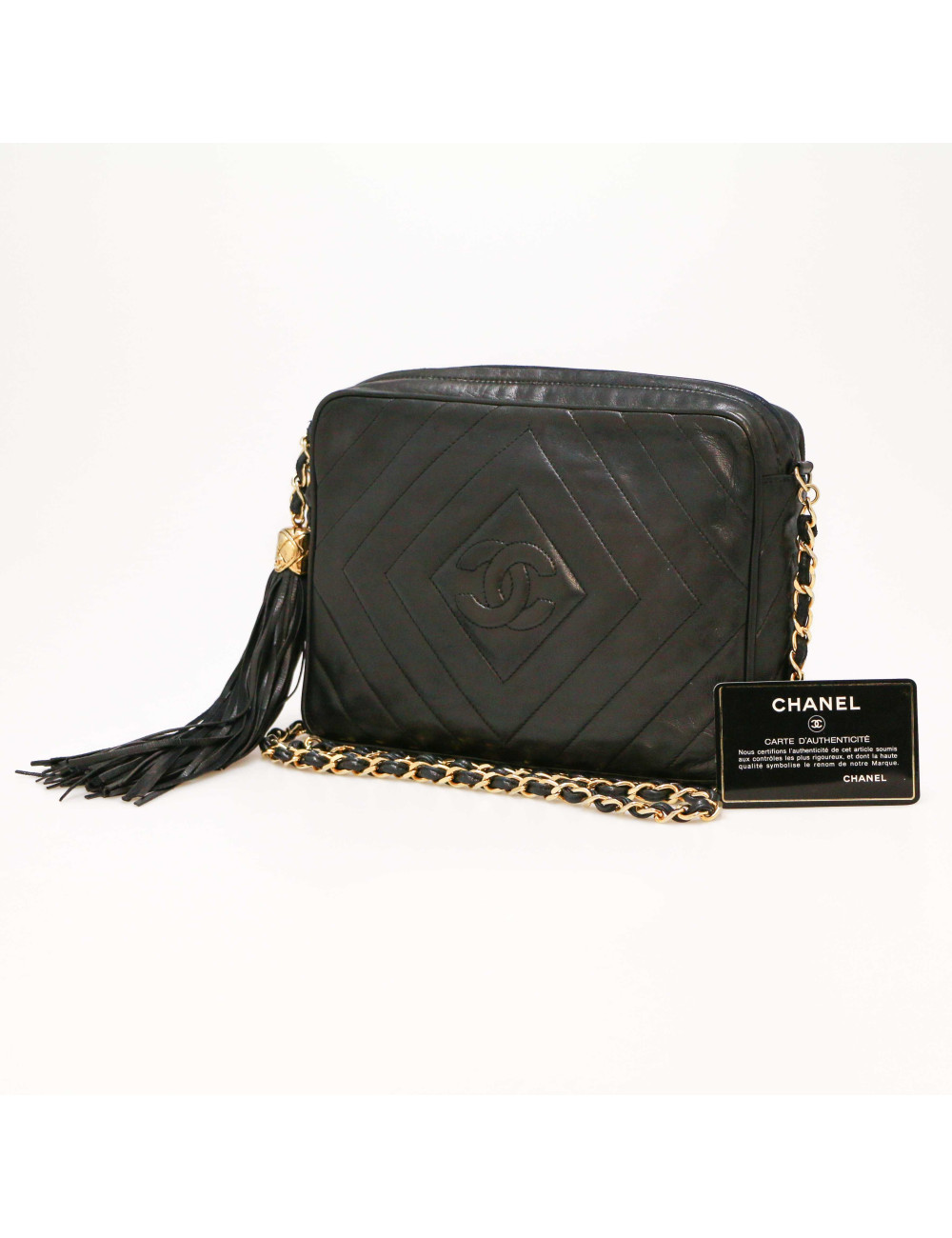 Caméra CHANEL chevron noir
