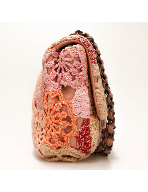 Sac CHANEL crochet rose 