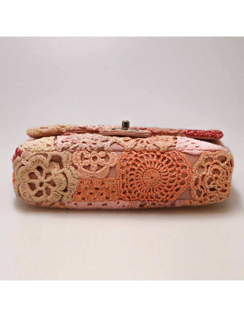 Sac CHANEL crochet rose 