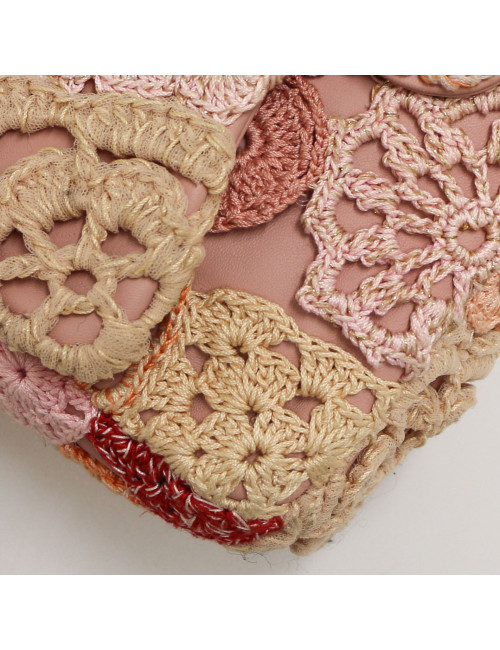 Sac CHANEL crochet rose 