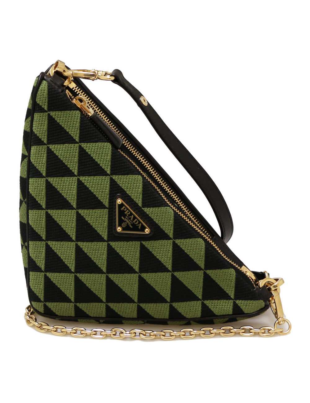 Mini sac Prada Symbole en cuir et tissu