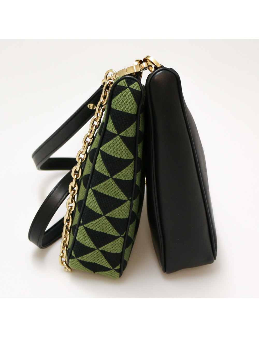 Mini sac Prada Symbole en cuir et tissu