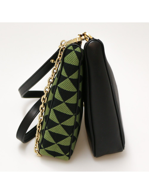 Mini sac Prada Symbole en cuir et tissu