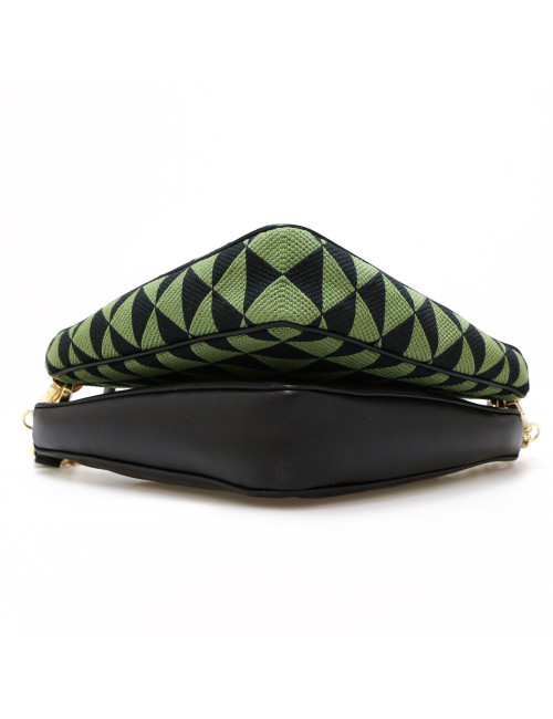 Mini sac Prada Symbole en cuir et tissu