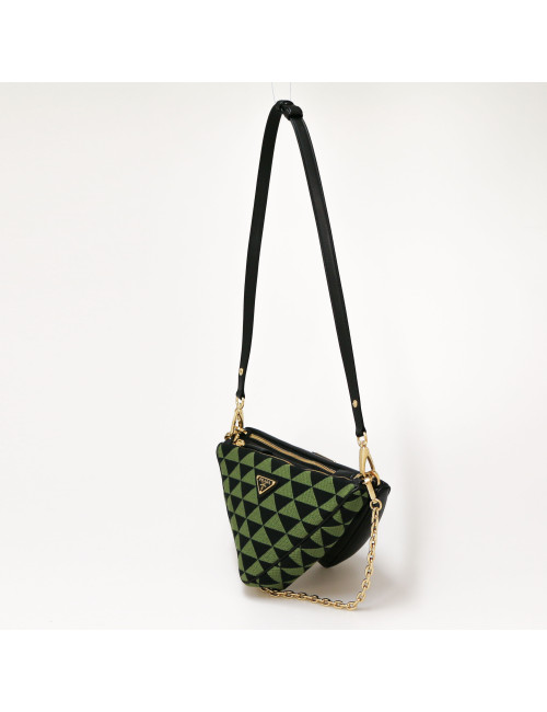 Mini sac Prada Symbole en cuir et tissu