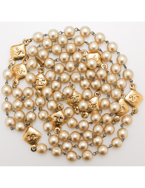 Sautoir CHANEL perles vintage