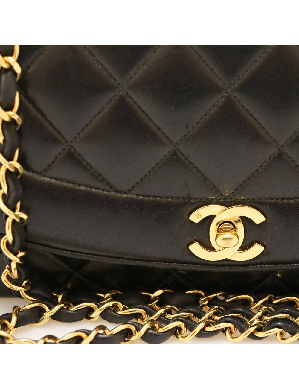 Sac vintage Diana CHANEL noir