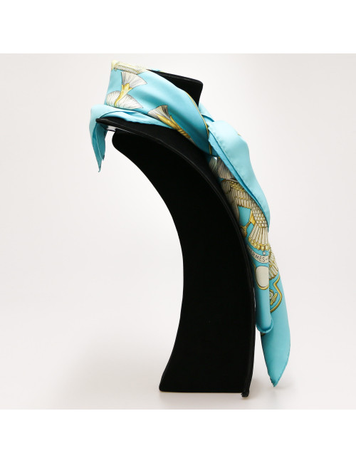 Carre HERMES soie Bleu par Coty