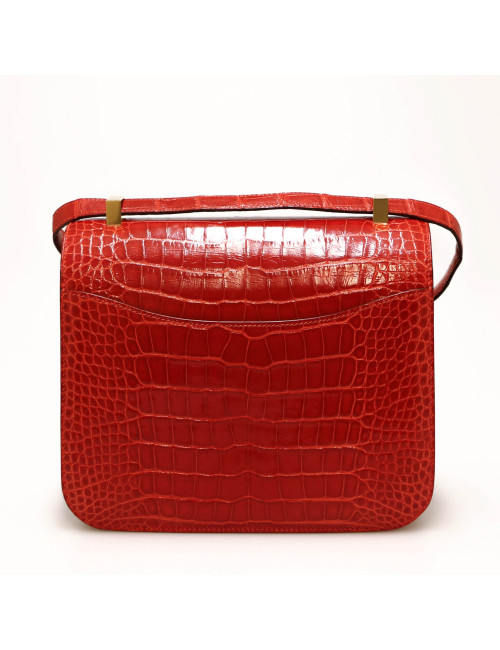 Constance alligator HERMES orange sanguine