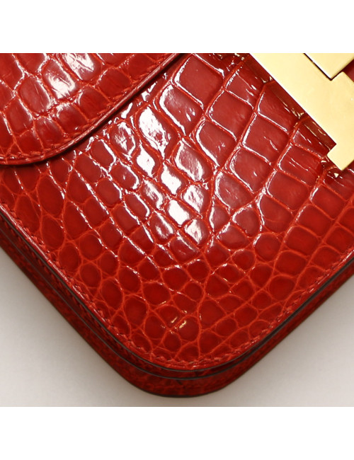 Constance alligator HERMES orange sanguine