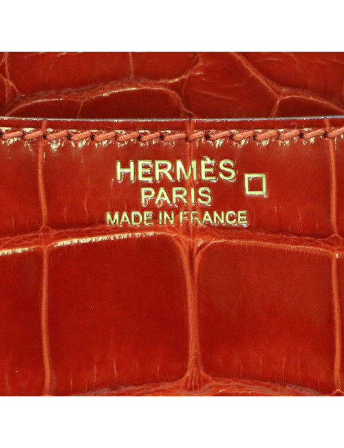 Constance alligator HERMES orange sanguine