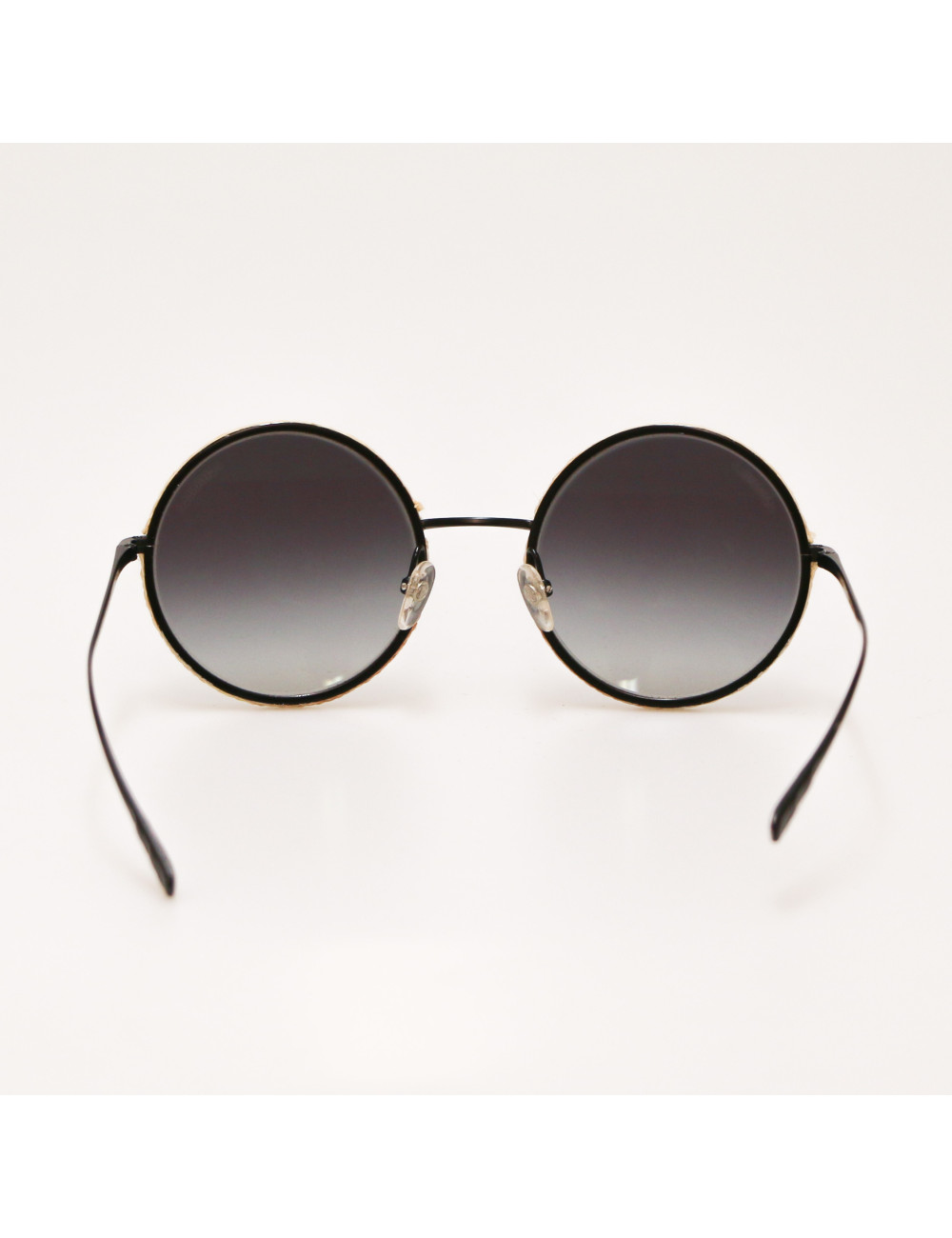 CHANEL rafia black sunglasses